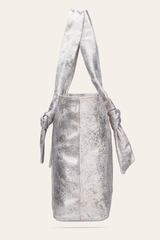 Frye Women's Nora Knotted Tote Bag Cream Metallic
