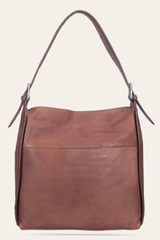 Frye Women's Cognac Carla Studded Hobo Handbag Cognac