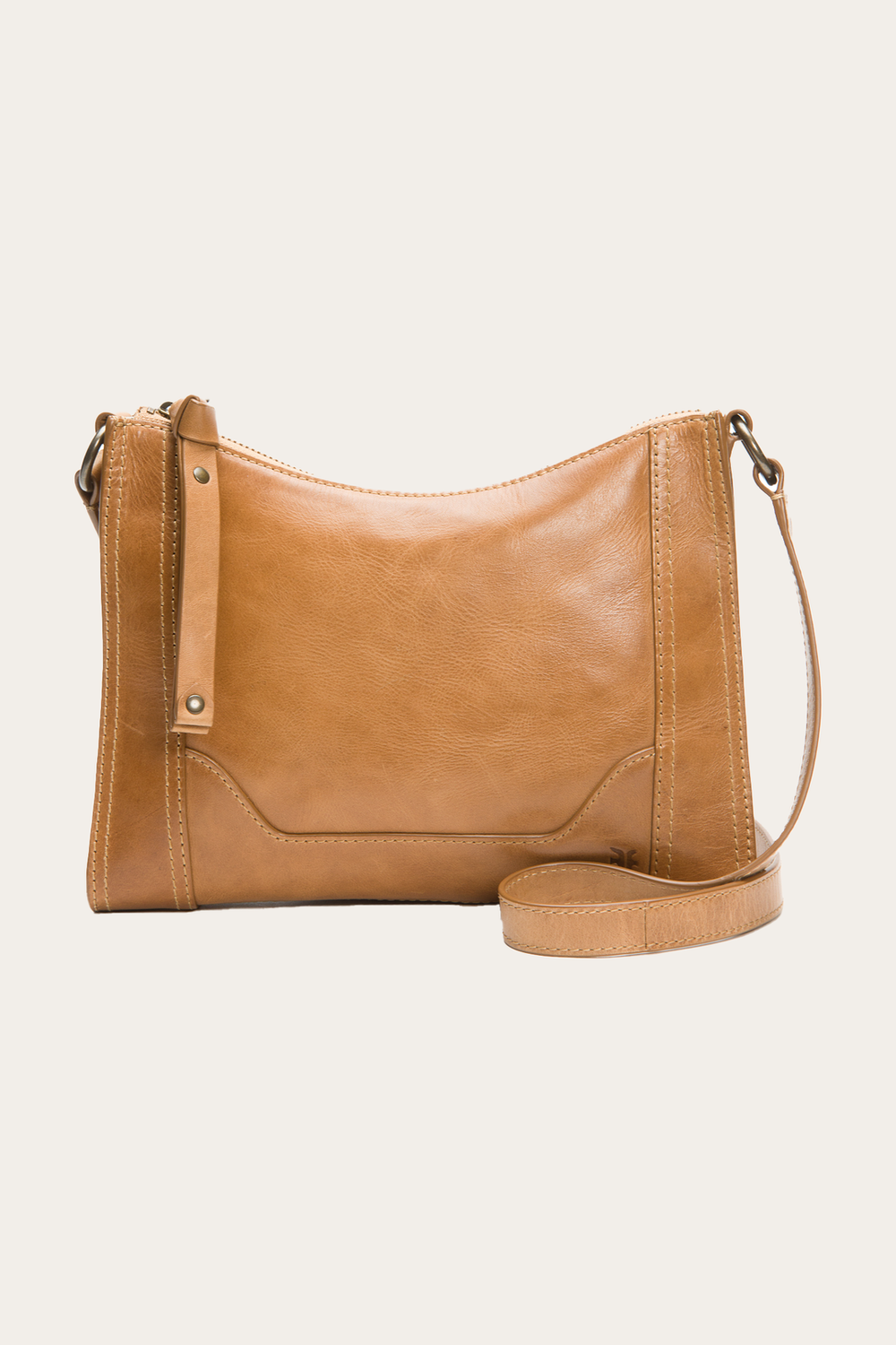 Frye Melissa Zip Crossbody in Beige Beige