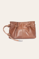 Frye Cognac Caroline Wristlet Clutch Cognac