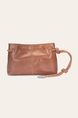 Frye Cognac Caroline Wristlet Clutch Cognac