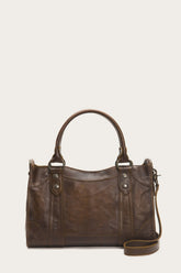 Frye Melissa Dark Brown Satchel Dark Brown