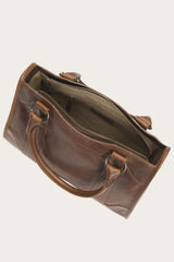 Frye Melissa Dark Brown Satchel Dark Brown