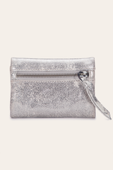 Frye Women's Nora Knotted Small Wallet Cream Metallic