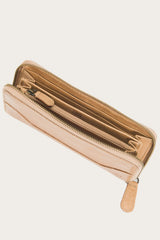 Frye Melissa Beige Zip Wallet Beige
