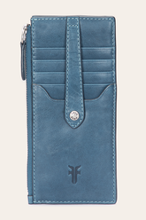 Frye Melissa Steel Snap Card Wallet Steel