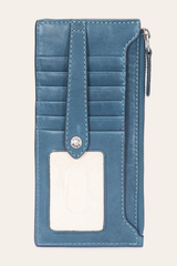 Frye Melissa Steel Snap Card Wallet Steel