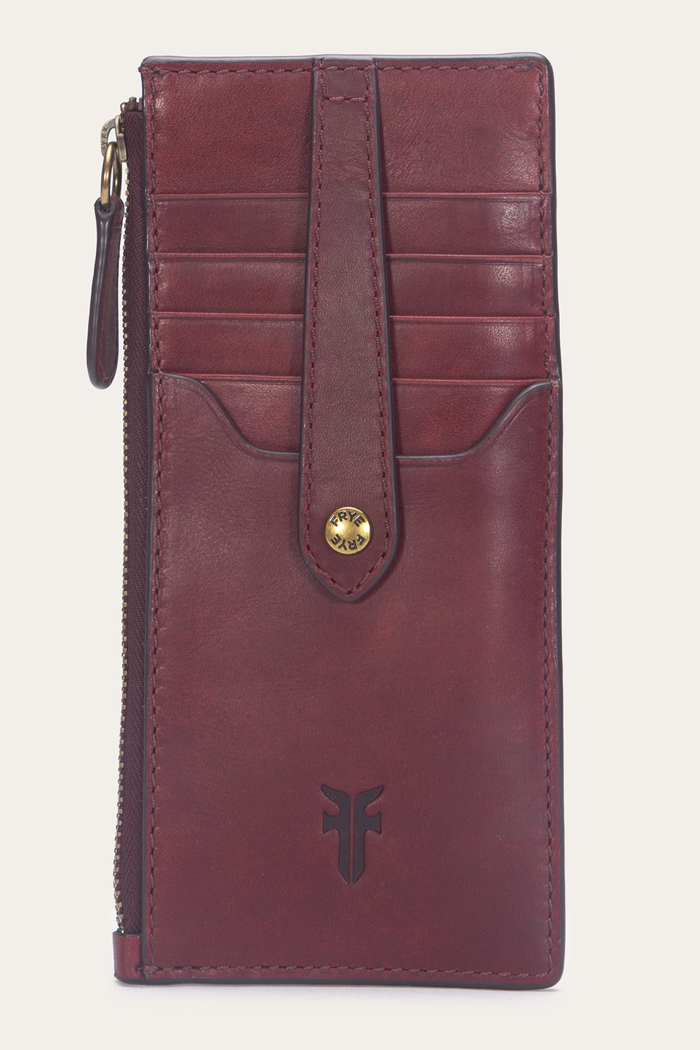 Frye Berry Lacquer Melissa Snap Card Wallet Berry Lacquer