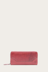 Frye Melissa Burgundy Zip Wallet Burgundy