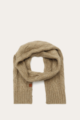 Frye Burnt Olive Wide Cable Scarf Burnt Olive