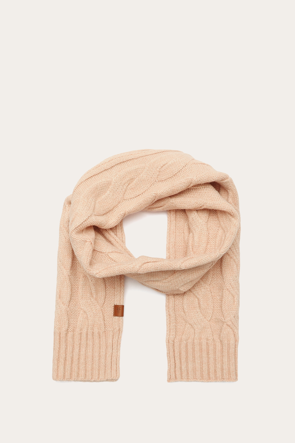 Frye Rose Cloud Wide Cable Scarf Rose Cloud