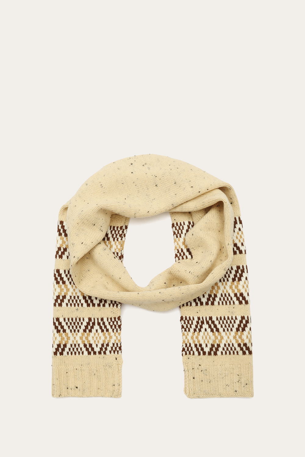 Frye Birch Tweed Fair Isle Scarf Birch