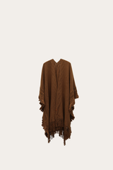Frye Acorn Embellished Fringe Ruana Acorn