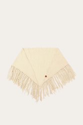 Frye Birch Long Fringe Triangle Scarf Birch