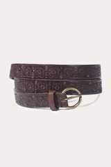 Frye Tan 20mm Tooling & Stud Belt Tan