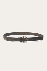 Frye Light Olive 25mm Suede Horseshoe Buckle Belt Light Olive