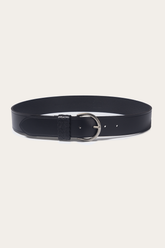 Frye Black 40mm Belt With Woven Keeper Black