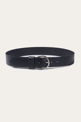 Frye Black 40mm Belt With Woven Keeper Black