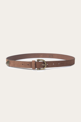 Frye Light Whiskey 25mm Suede Horseshoe Buckle Belt Light Whiskey