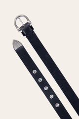 Frye Women’s Black 25mm Horseshoe Buckle Belt Black
