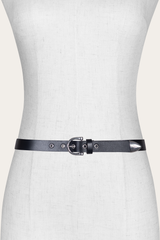 Frye Women’s Black 25mm Horseshoe Buckle Belt Black