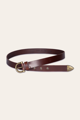 Frye Women’s Tan 25mm Horseshoe Buckle Belt Tan