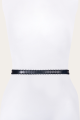 Frye 20mm Black Leather Belt With 3-Piece Buckle Set Black