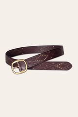 Frye 38mm Brown Southwestern Embossed Belt