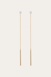 Frye Women’s Lab Grown Diamond Lariat Earrings | Aurate x The Frye Company 14k Yellow Gold