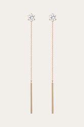 Frye Women’s Spur Lariat Earrings | Aurate x The Frye Company Yellow Vermeil