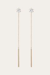 Frye Women’s Spur Lariat Earrings | Aurate x The Frye Company Yellow Vermeil