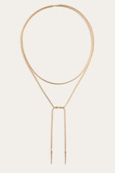 Frye Women’s Lasso Wrap Necklace | Aurate x The Frye Company Yellow Vermeil