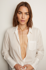 Frye Women’s Lasso Wrap Necklace | Aurate x The Frye Company Yellow Vermeil