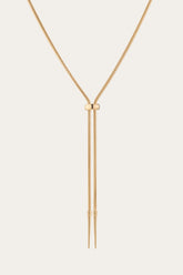 Frye Women’s Lasso Bolo Necklace | Aurate x The Frye Company Yellow Vermeil