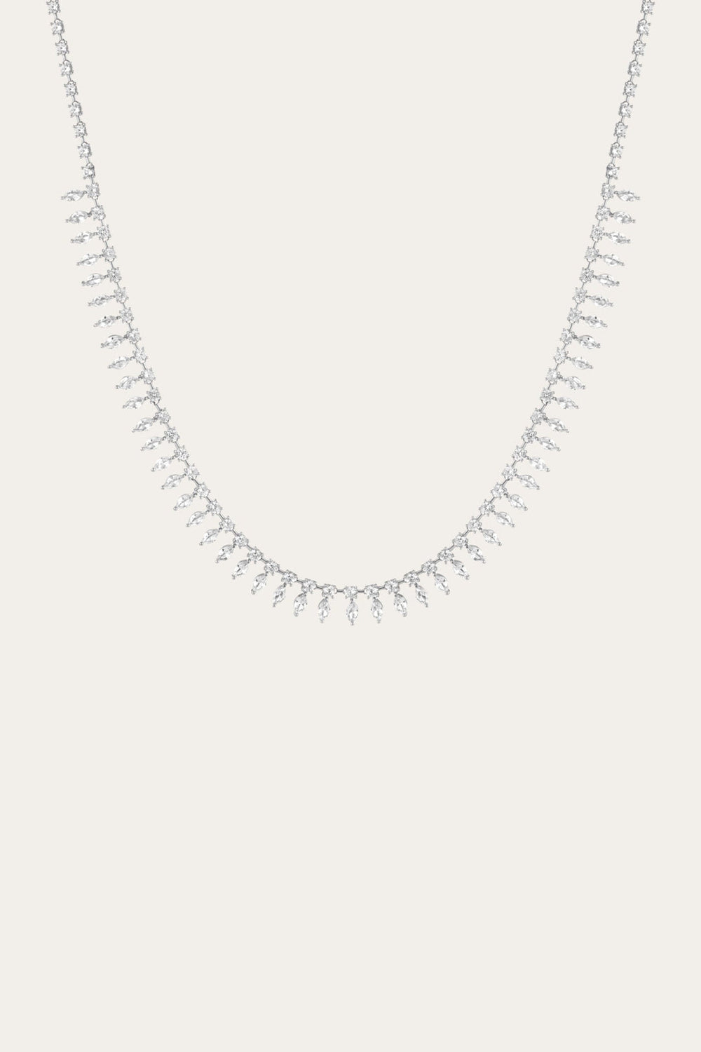 Frye Women’s Marquise Fringe Necklace | Aurate x The Frye Company Sterling Silver