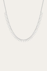 Frye Women’s Marquise Fringe Necklace | Aurate x The Frye Company Sterling Silver