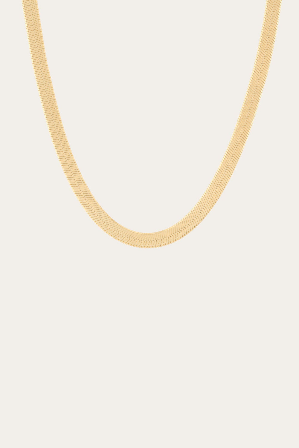 Frye Women’s Extra Bold Herringbone Necklace | Aurate x The Frye Company Yellow Vermeil