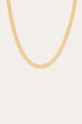 Frye Women’s Extra Bold Herringbone Necklace | Aurate x The Frye Company Yellow Vermeil
