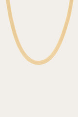 Frye Women’s Extra Bold Herringbone Necklace | Aurate x The Frye Company Yellow Vermeil