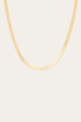 Frye Women’s Bold Herringbone Necklace | Aurate x The Frye Company Yellow Vermeil