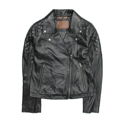 Frye Women’s Black Oklahoma Biker Leather Jacket Black