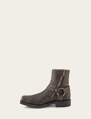 Frye Men's Antiqued Black Conway Harness Moto Boots Antiqued Black