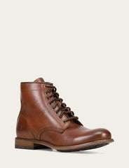Frye Men's Cognac Tyler Flex Lace Up Boots Cognac