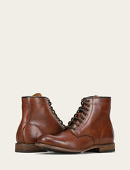 Frye Men's Cognac Tyler Flex Lace Up Boots Cognac