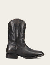 Frye Men's Black Hauser Logo Stitch Boots Black