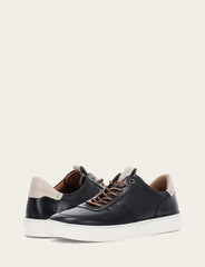 Frye Men's Black Astor Low Lace Court Sneakers Black