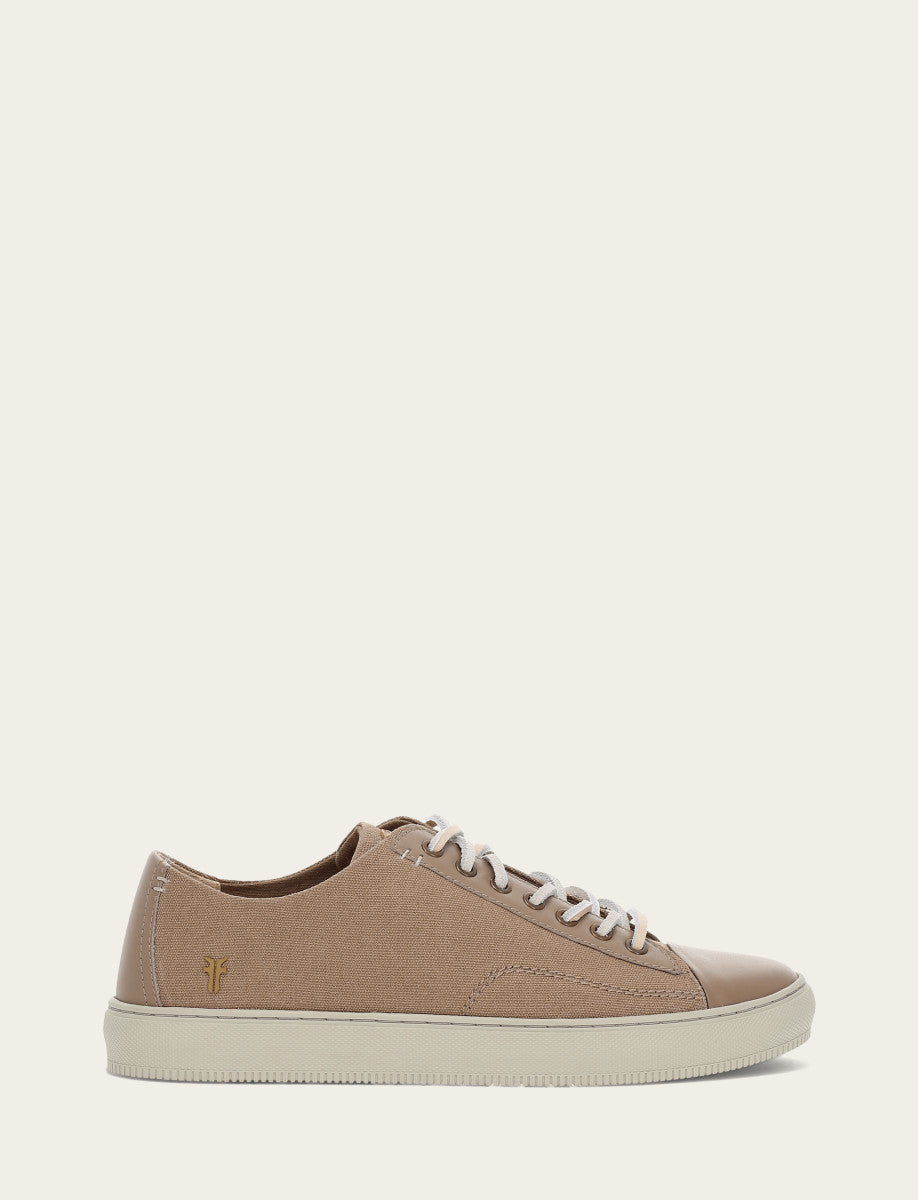 Frye Men's Khaki Astor Cap Toe Low Lace Sneakers Khaki