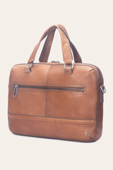 Frye Nash Cognac Briefcase Cognac