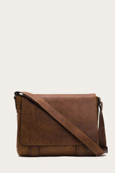 Frye Logan Messenger Cognac