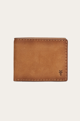 Frye Logan Nubuck Cognac Money Clip Card Case Cognac